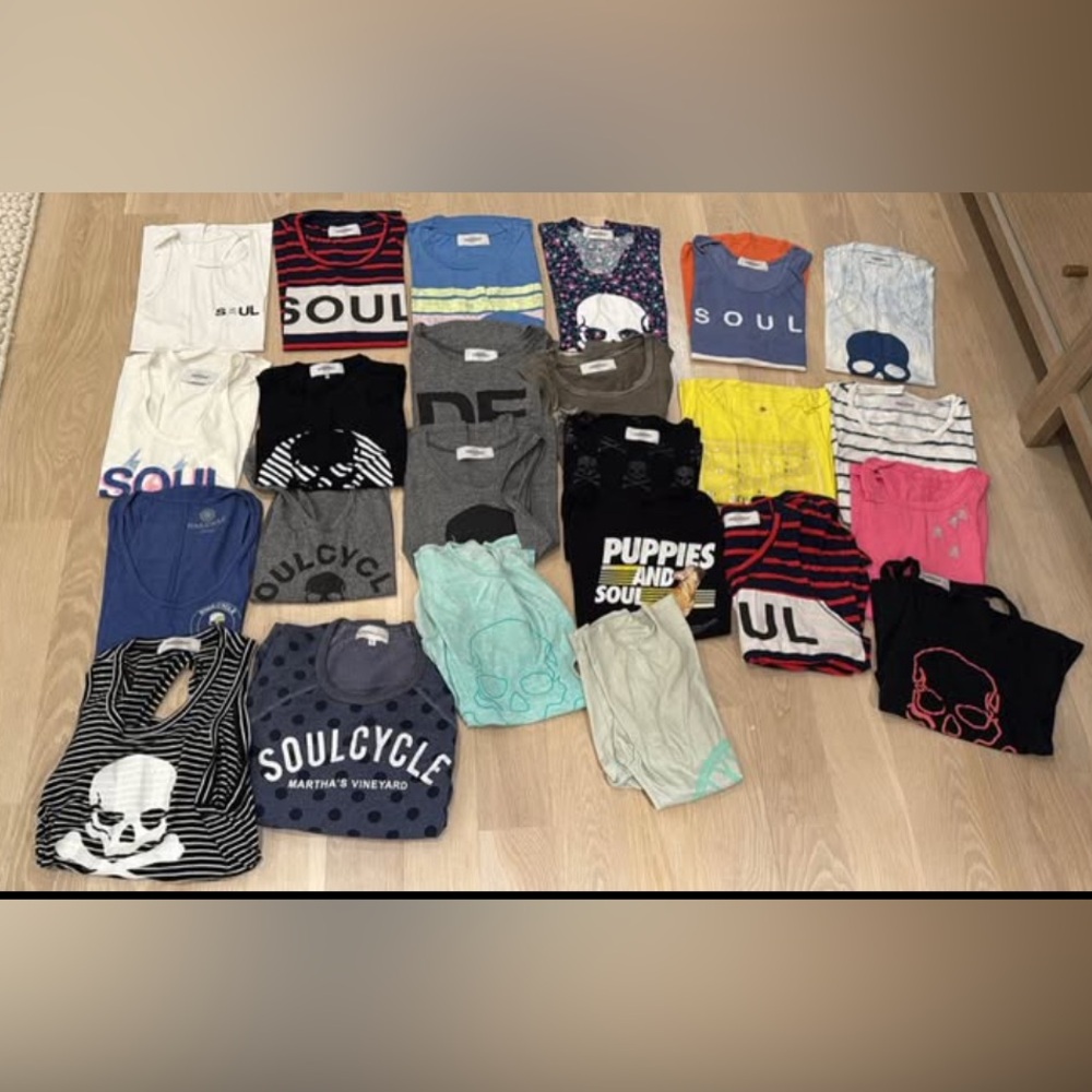 Soulcycle tanks and sweatshirt